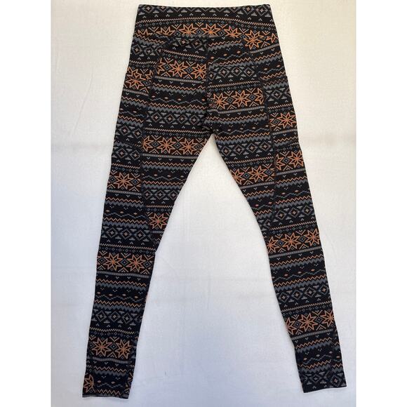 Pact Organic Aztec Fair Isle Print Leggings Organic Cotton Women’s Medium - Picture 8 of 9